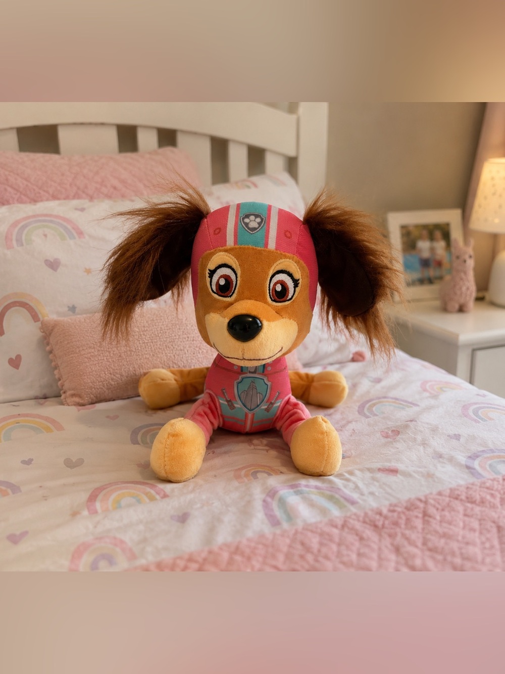 Paw Patrol Skye Plush - Pink, Teal & Brown